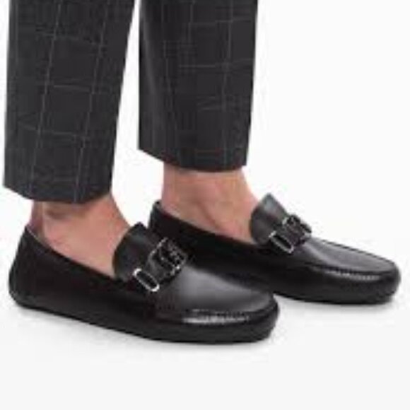 Salvatore Ferragamo Logo Loafers Men Size 10 EE